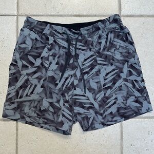 Lululemon grey/graphic gym shorts (practically new)